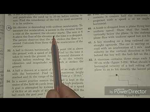 H C Verma Vol1 Chapter3 Kinematics Part3 Subjective Questions Q 27-40