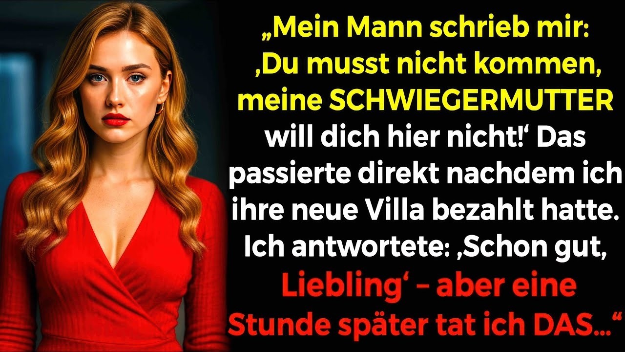 💔 „Meine Schwiegermutter will nicht, dass du kommst“, sagte mein Mann bei der Villen-Einweihung 😱