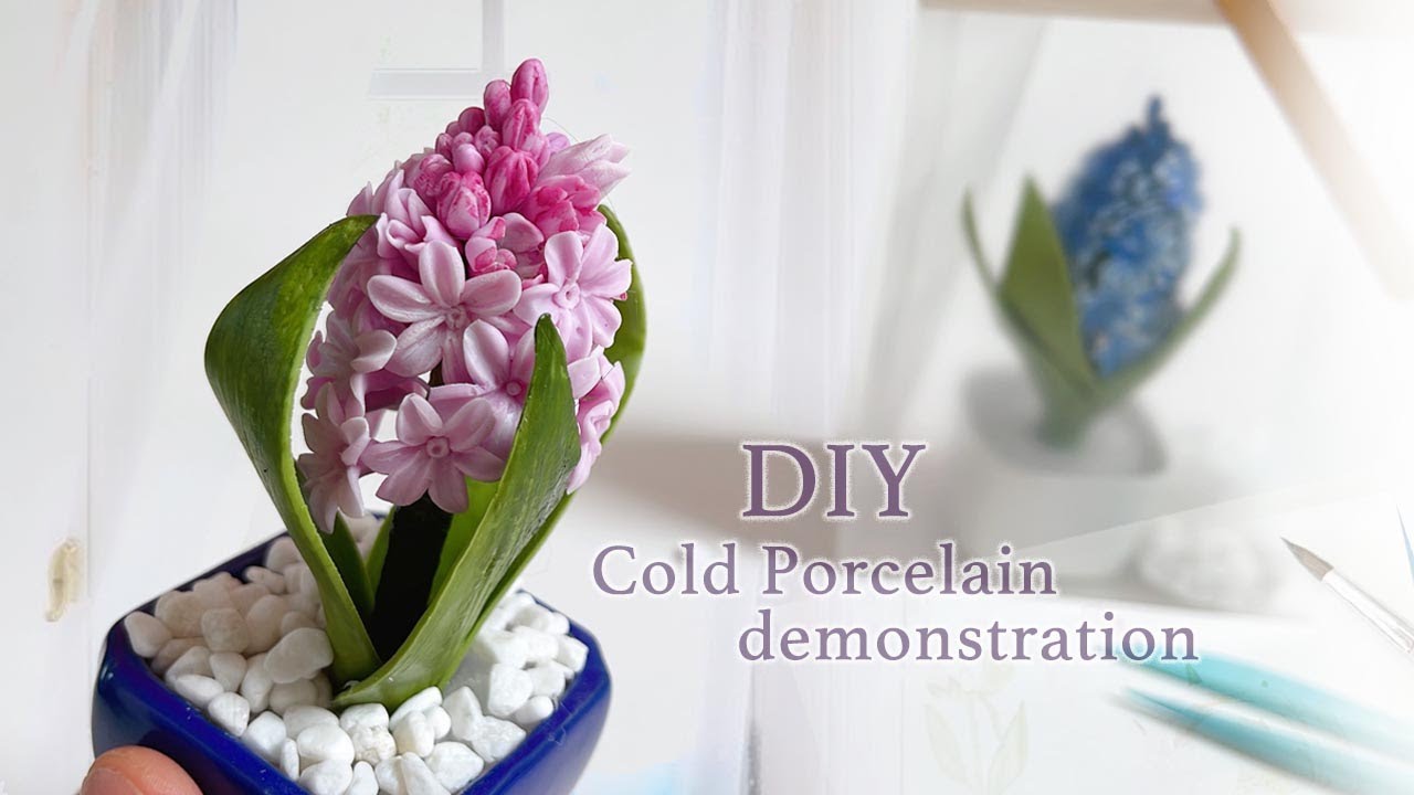 ☘️ [diy] [粘土/冷瓷][风信子示范] [clay/ cold porcelain hyacinth]