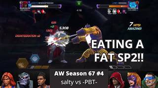 Making a HUGE Mistake!! | AW Season 67 #4 | salty vs -PBT- | Marvel Contest of Champions