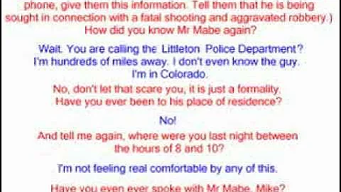 Telemarketer Crime Scene Prank - Tom Mabe