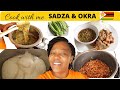 Cook & eat Authentic Zimbabwean food with my Family||Sadza,Okra(derere) & beef&bean stew| ZIMVLOG