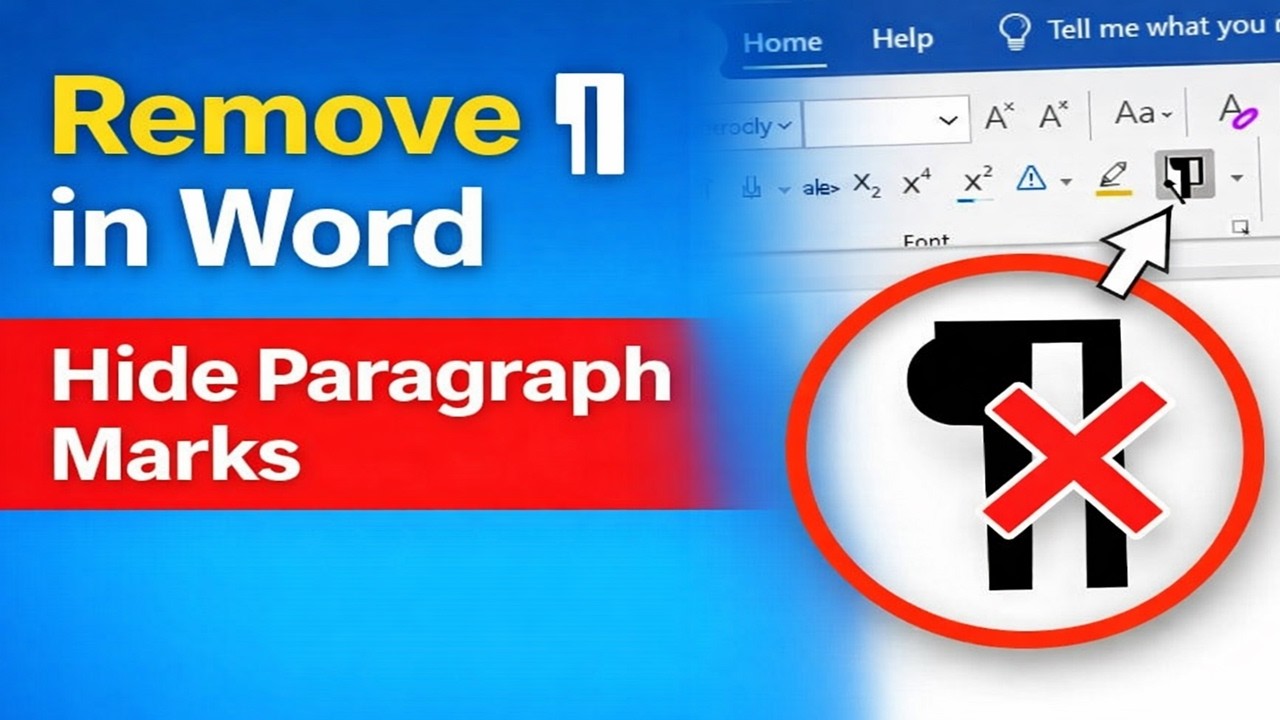 How to Remove Paragraph Symbol (¶) in Microsoft Word | Turn Off ...