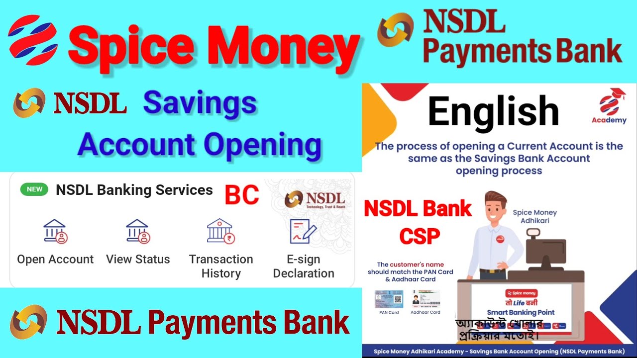 NSDL Payment Bank Account Opening NSDL Payment Bank CSP Spice Money nsdl-payment-bank-account-opening-nsdl-payment-bank-csp-spice-money