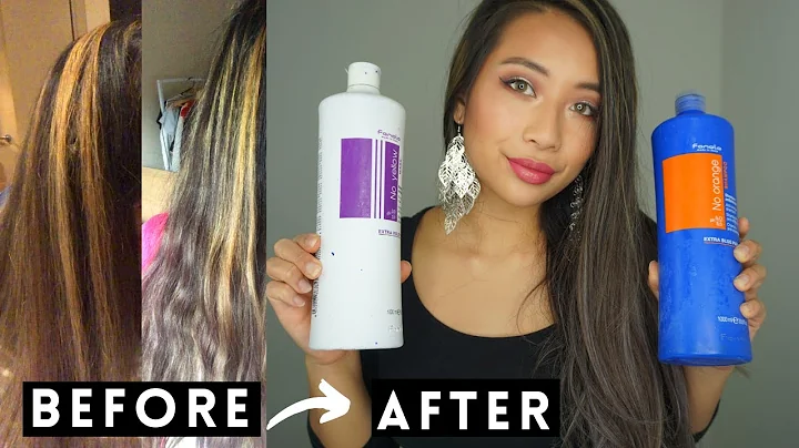 How to Get Rid of Brassy Hair | Fanola Blue Shampoo Before and After