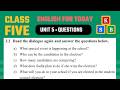 Class 5 English Unit 5: Student Council | Questions &amp; Answers | New Curriculum 2026