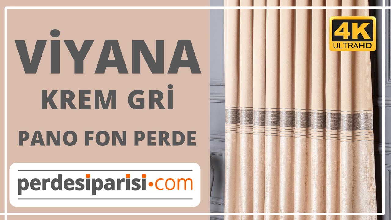 Viyana Krem Gri Pano Fon Perde (4K) PerdeSiparisi.com