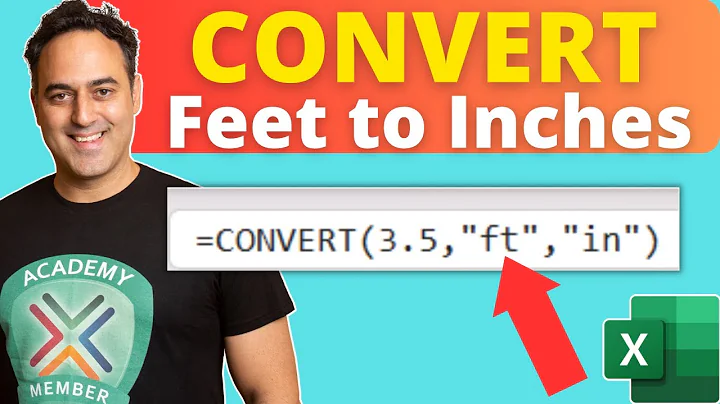 How to Convert Feet to Inches in Excel