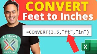 How to Convert Feet to Inches in Excel
