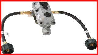 Flame King (KT12ACR6a) 2-Stage Auto Changeover LP Propane Gas Regulator With Two 12 Inch Pigtails