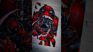 🎨 Venom, Deadpool and Venompool | Marvel | Glasspainting