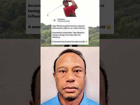 Tiger Woods Mugshot Released After Florida Crash 🚨 DUI Arrest Explained