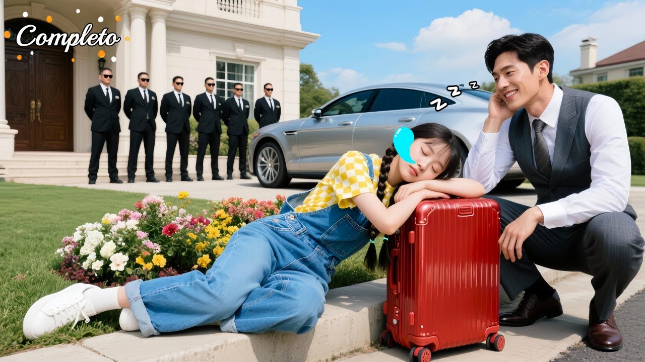 Chica pobre sin hogar duerme sobre su maleta&el billonario CEO se enamora a primera vista de ella!