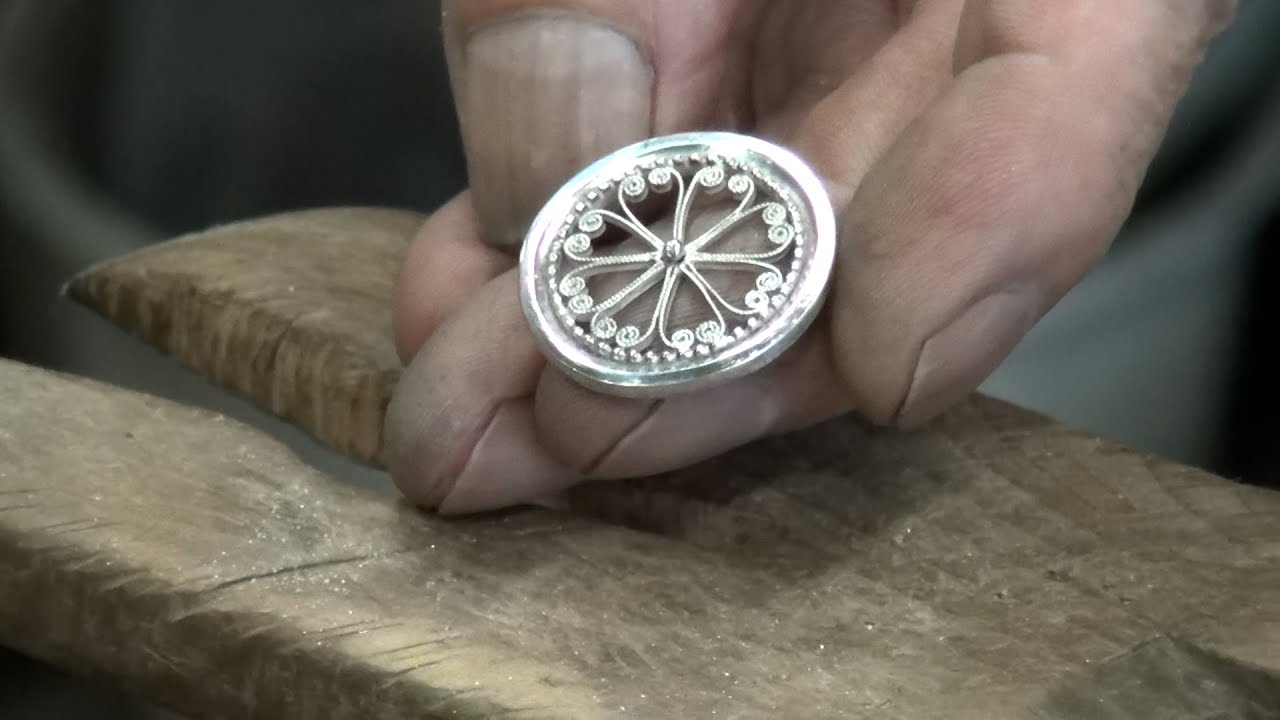 The process of creating gold and silver filigree that shines like a diamond