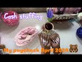 Cash stuffing my paycheck into sinking funds,saving challenges #debtfreejourney