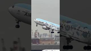 Air Do JA607A B767-381(ER) Pokemon Vulpix Livery to Asahikawa #japan #tokyo #pokemon #haneda #fly