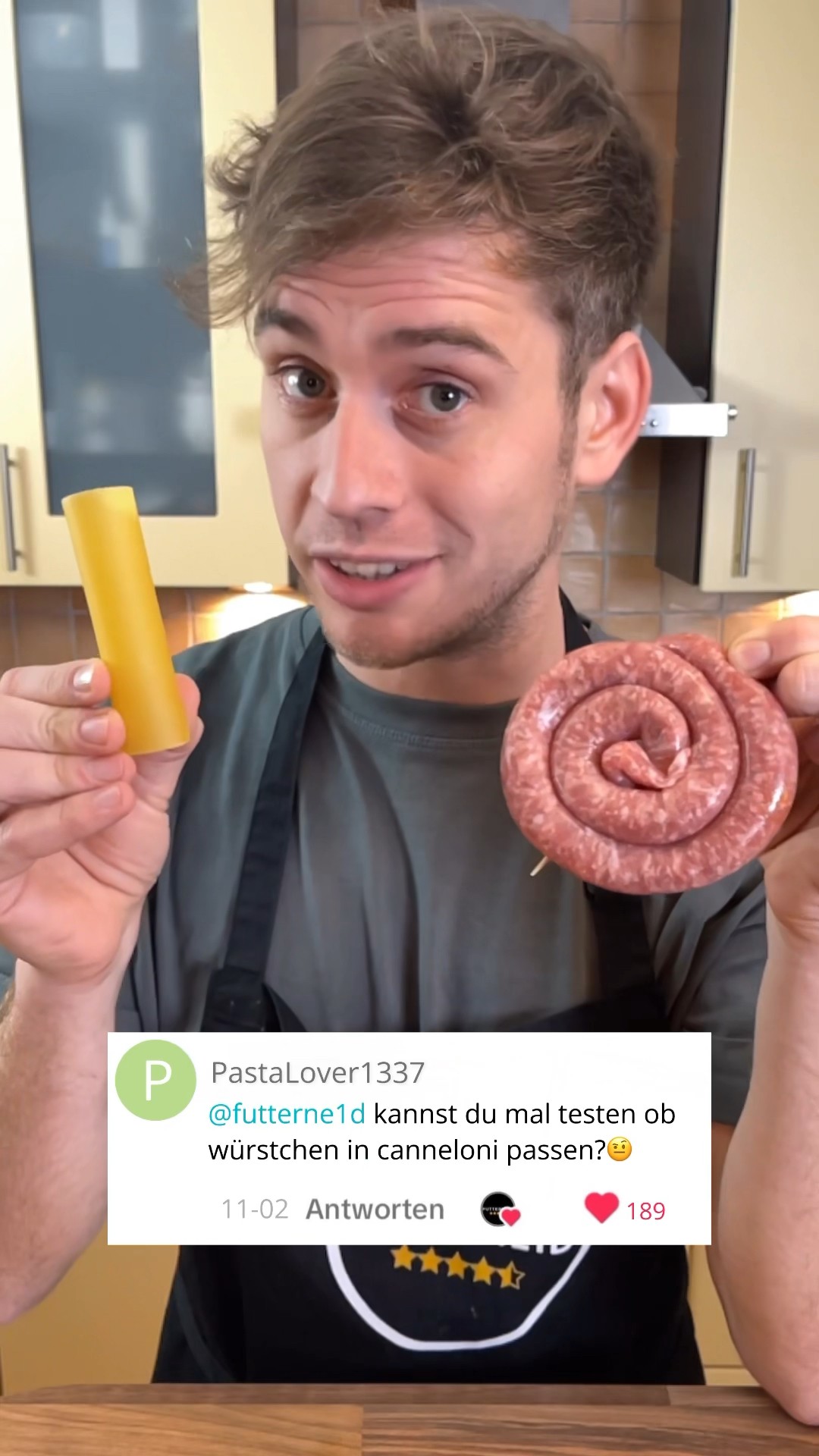 passen würstchen in canneloni? - YouTube