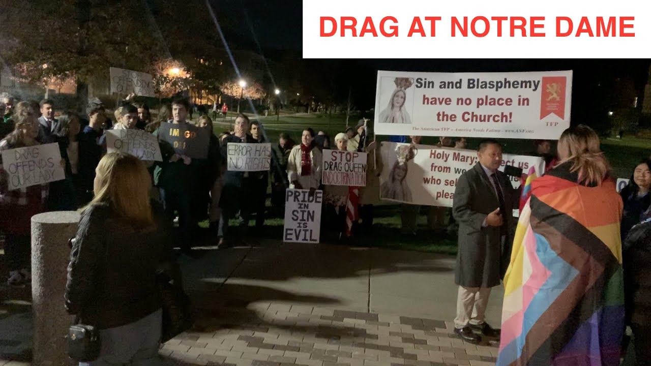 Notre Dame Drag Show Draws Protesters and Supporters