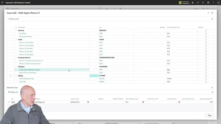 Trying cross sell codes | Cross Selling App