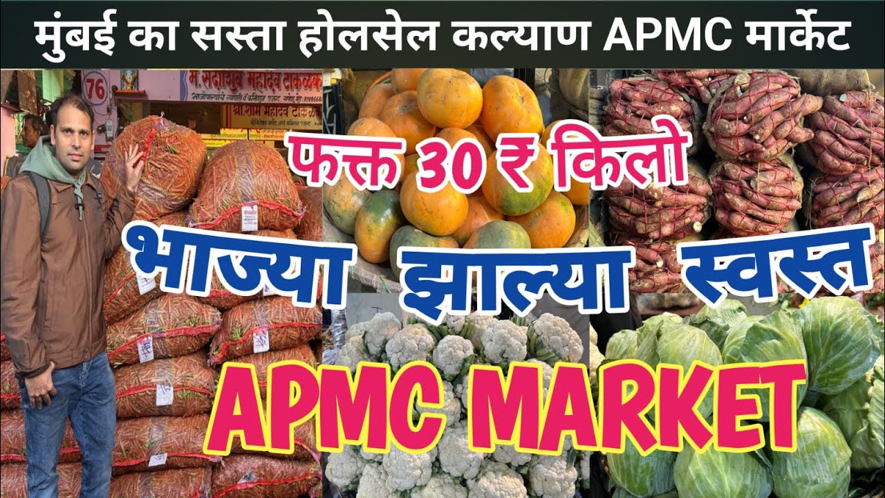 मुंबई का सस्ता होलसेल भाजी मार्केट ।Kalyan APMC Market | Wholesale Vegetable Market In Mumbai 