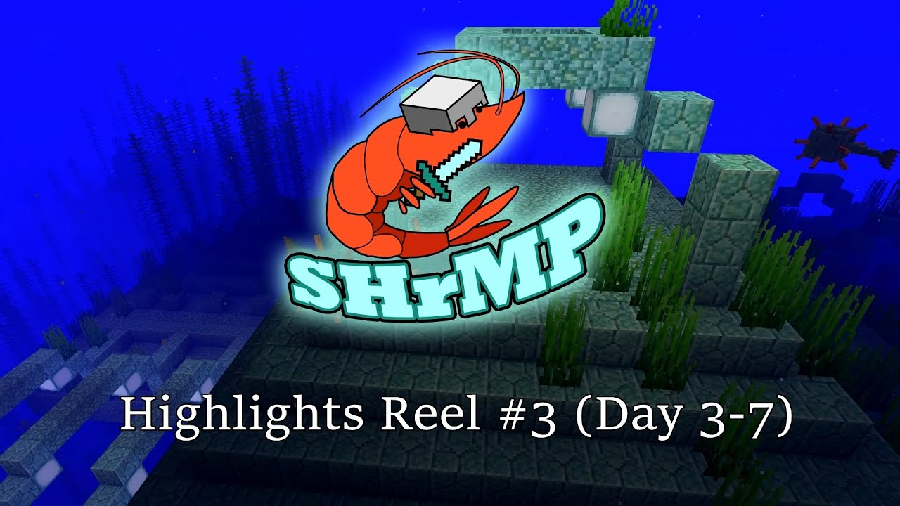 ShrMP (Minecraft HC SMP) - Highlights Reel #3 (Day #3-7): Death in the Nether + Ocean Monument Fight