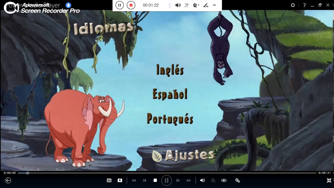 Tarzán y Jane DVD Menu 2002 en inglés, español y portugués YouTube