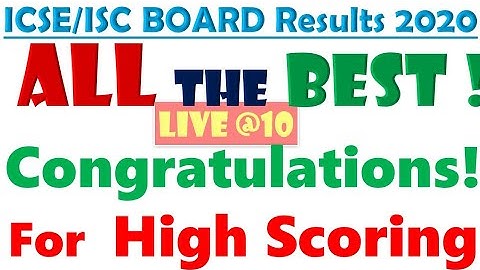 Congratulations to ICSE/ISC Board Exams 2020 Students for Their Best Performances/#icseresult2020