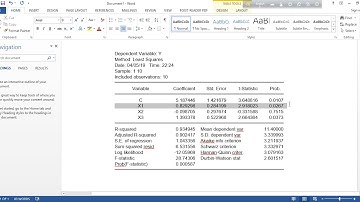 Regression in Eviews and Interpretation of Regressio Result || Abhik Defines