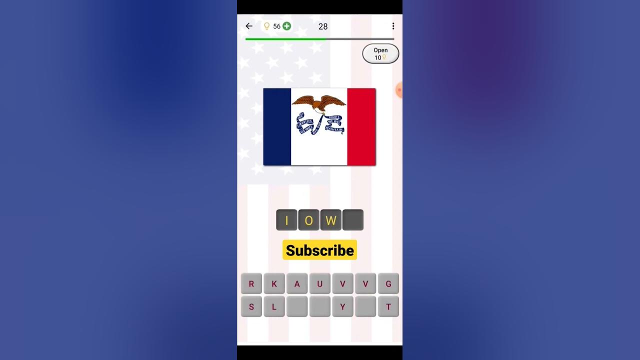 Iowa States Flags of America Quiz Gameplay Part 30 shorts YouTube