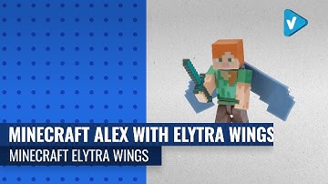 Top 10 Minecraft Elytra Wings 2019 Starring: Minecraft Alex With Elytra Wings Figure Pack