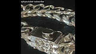 Amazing Design Cuban Silver Bracelet Handmade Making Process #spkyoutuber #jewellery #akdsudi