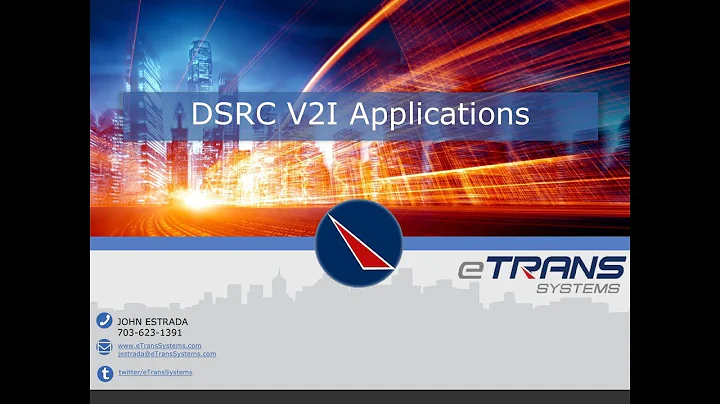 eTrans DSRC V2I Applications