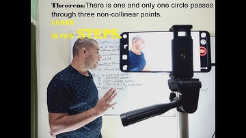 Theorem 10.5( Circle) There is one and only one circle passing through three non collinear points.