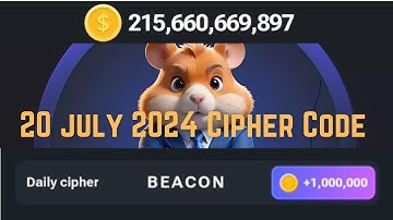 Today Daily Cipher Morse Code 20-07-2024 | Hamster Combat | Nasa Gallery