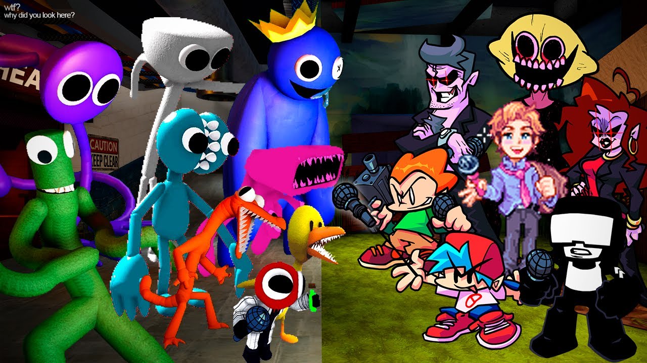 Friday Night Funkin' vs Rainbow Friends but Change Voice | FNF Mod ...