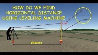 how to find Distance by leveling machine, theodolite and tachometer.