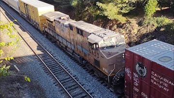 NS 12R with UP 6453 as mid train DPU in Charlottesville Virginia