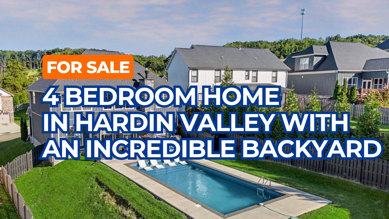 4 Bedroom Home For Sale in Hardin Valley with an incredible backyard in Tennessee