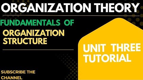 Organization theory unit three tutorials