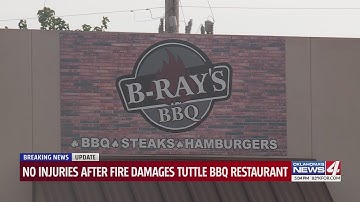 Fire damages Tuttle barbecue restaurant