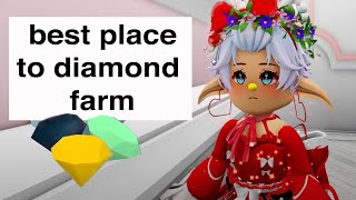 THE BEST SECRET PLACE TO FARM FOR DIAMONDS IN ROYALE HIGH #RoyaleHigh