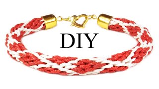 DIY: Kumihimo bracelet ❤ Heart ❤ / Браслет DIY: Kumihimo bracelet ❤ Heart ❤ / Браслет