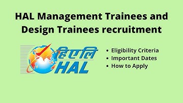 Hindustan Aeronautical Limited(HAL) Management Trainee and Design Trainee Recruitment ||B.E/B.Tech||
