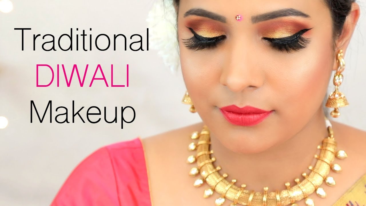 Traditional DIWALI Makeup Tutorial Hindi Indian Festival Look