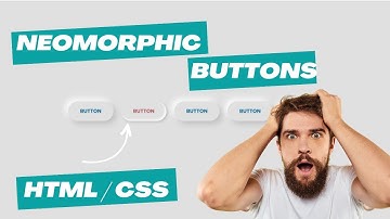 Neomorphic Button Creation with HTML/CSS Tutorial Blue White