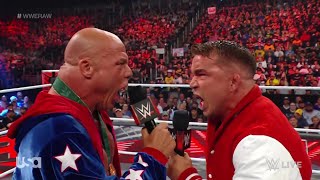 Kurt Angle, The Street Profits & The Alpha Academy Promo - WWE Raw 8/29/22 (Full Segment)