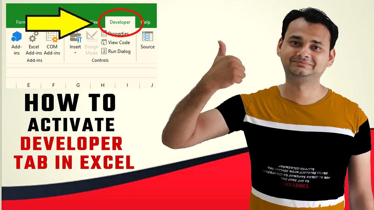 Enable Developer Tab in All Excel Version Excel 2007, 2010, 2013, 2016 ...