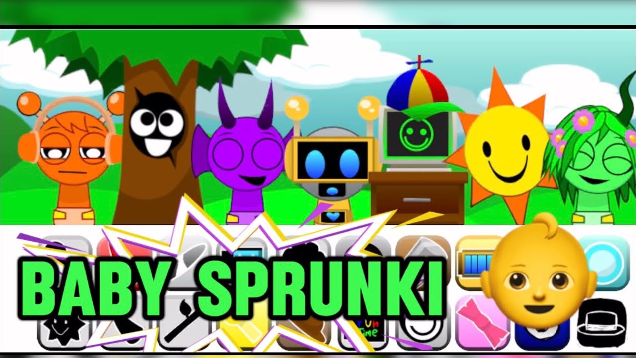 INCREDIBOX SPRUNKI Baby's song, Baby faces sprunks 👶 DAY and NIGHT