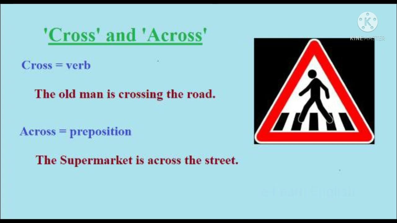Difference between cross and across youtube