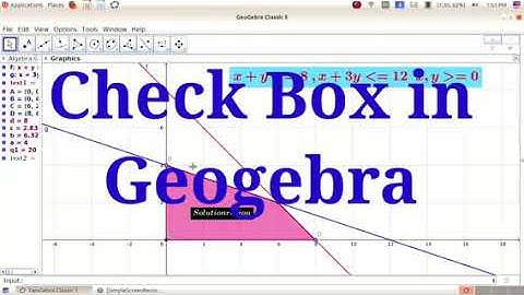 Check box in geogebra